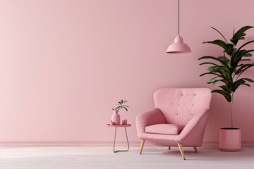 Poster - Understated Armchair minimalist. House decor style. Generate Ai