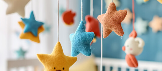 a set of baby hanging toys