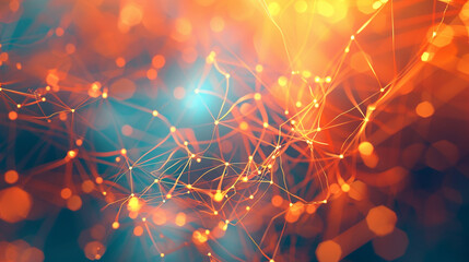 Wall Mural - Random gradient network mesh in ultra-high definition, depicting the complex architecture of modern digital communication.
