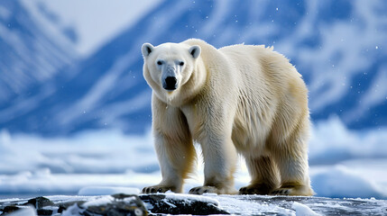 polar bear on the ice