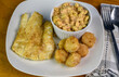baked haddock with scallops and lobster mac and cheese