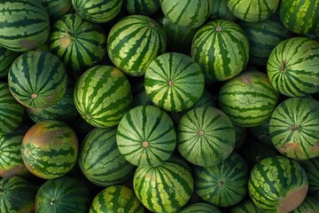 Wall Mural - Fresh background with lots of watermelons