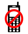 No mobile phone, no smartphone, no cell phones allowed, not allowed prohibited sign vector illustration.