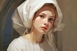 portrait of a woman in white veil