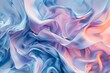 Generate an image of a flowing, iridescent silk scarf with a blue and pink color scheme