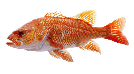 Fish , gold fish, on white background, png transparent