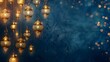 Islamic background - Elegant lanterns aglow festivity in the air
