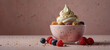 vanilla ice cream with berries  Fruitful Indulgence Soft Serve Delight 