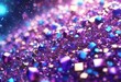 © akkash jpg - 'Abstract confetti sparkles. texture 3D art. glittering Fantasy design. fractal blue rendering. violet gital three-dimensional background space crazy light bright holiday confe'
