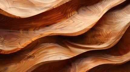 Wall Mural - Wood artwork background – abstract wood texture with wave design forming a stylish harmonic background
