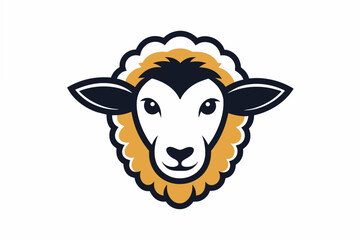 Wall Mural - sheep head logo vector illustration