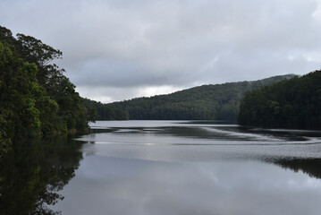 Wall Mural - Chichester dam on a cold and rainy day