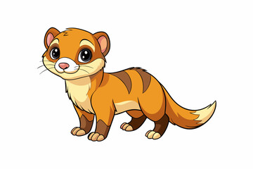 ferret cartoon vector illustration