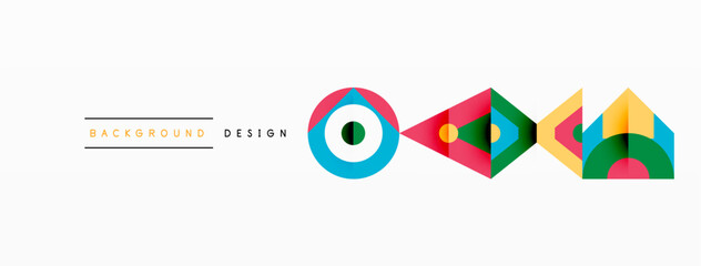 Poster - A vibrant logo design featuring a circle and triangles in electric blue and magenta on a white background. The geometric shapes create a modern and artistic brand identity with a stylish font