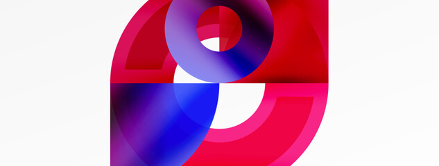 Aufkleber - A closeup view of a red, purple, and blue number 9 on a white background, with a magenta font and electric blue circle pattern. The number is in a rectangle shape, resembling an art symbol