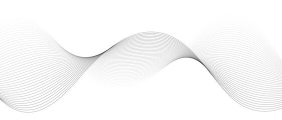 Aufkleber - abstract simple white black gradient wave line design can be used background.