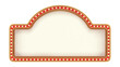 © parinja - Retro advertising sign red marquee gold light board on white background. Vector illustration