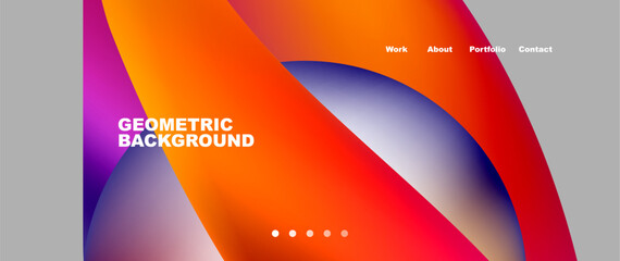 Fototapete - Automotive lighting in electric blue illuminates the orange sports gear against a colorful geometric background. Font on vehicle door adds style to sports equipment