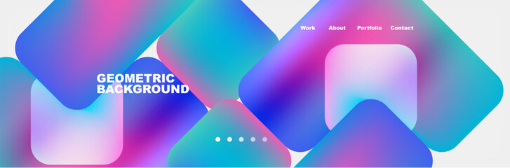 Aufkleber - A colorful geometric background featuring a gradient of waterinspired hues such as aqua, sky blue, violet, and magenta. Perfect for a vibrant and modern design with a touch of purple