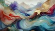 Currents of translucent hues, snaking metallic swirls, and foamy sprays of color shape the landscape of these free-flowing textures. Natural luxury abstract fluid art painting in alcohol ink technique