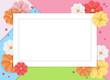 spring Banner flower frame, paper cut spring flowers background, flyers, invitation, posters, brochure, voucher discount.