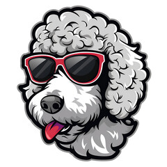 Poster - Poodle dog mascot logo