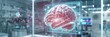 © Palung - Brain testing result on digital interface on laboratory or surgery background, innovative technology in science and medicine concept. Medical technology background