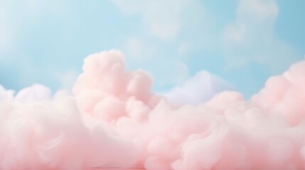 Wall Mural - pink smoke cloud billowing against a vibrant blue sky