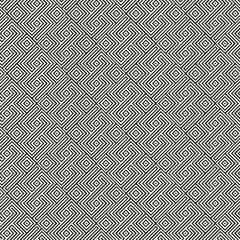 Wall Mural - Seamless geometric pattern. Black and white background.
