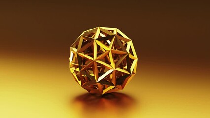 3d render of abstract geometric shape. Business or technology concept background. High quality 4k footage, looped seamless animation background