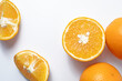 Orange fruit isolated on white background with copy space.