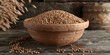 Bowl of fenugreek seeds and Egyptian fenugreek yellow tea or meth dana drink. 
