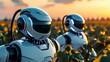 Digital guardians capturing AI robots detecting and responding to crop threats in real time
