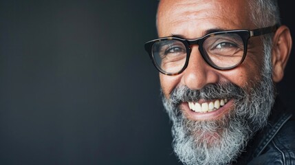 Canvas Print - Beard, Glasses, and a Smile: Corporate Leadership Today