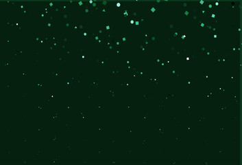 Fototapete - Light Green vector backdrop with lines, circles, rhombus.