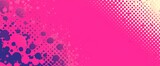 Fototapeta  - Halftone pink background with retro polka dots, offering a nostalgic vibe, Cartoon background