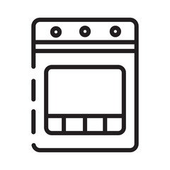 Cooking Oven Stove Line Icon