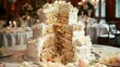 © Alicia - A large wedding cake with a big piece missing from the top
