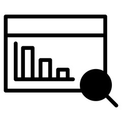 Poster - Data analysis icon vector. profit graph illustration sign. data science symbol.