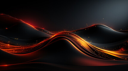 Wall Mural - Abstract red and black shapes background