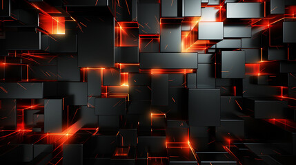 Wall Mural - Abstract red and black shapes background