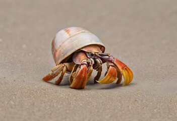 Wall Mural - crab on the sand