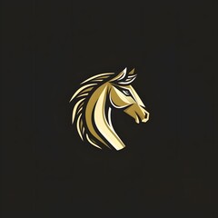 Poster - horse head simple logo