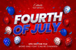© yustika - United state of america independence day celebration text effect. Fourth of july text style
