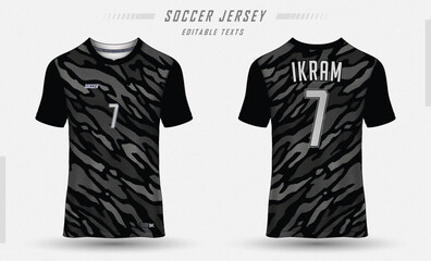 Black Football Jersey Camouflage