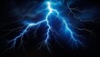 Majestic lightning display in dark stormy sky