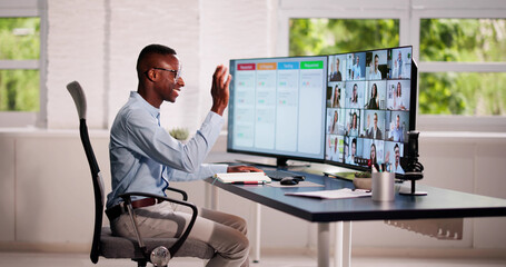 Poster - Online Remote Video Conference Webinar Meeting