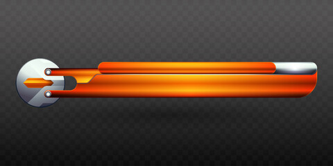 Wall Mural - Abstract Orange and Silver Colored Lower Third Screen Title Banner for Video Broadcast Presentations