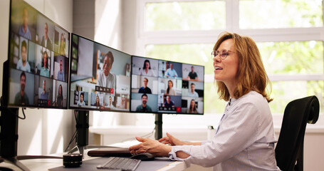 Poster - Online Video Conference Business Meeting Call