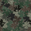 Brown zebra print seamlessly woven into a military camouflage pattern